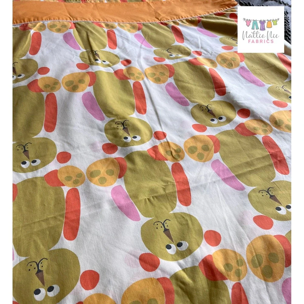 Scuda by Wamsutta Bears Twin Flat Sheet, vintage